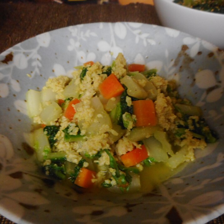 白菜とひき肉のカレー炒め煮